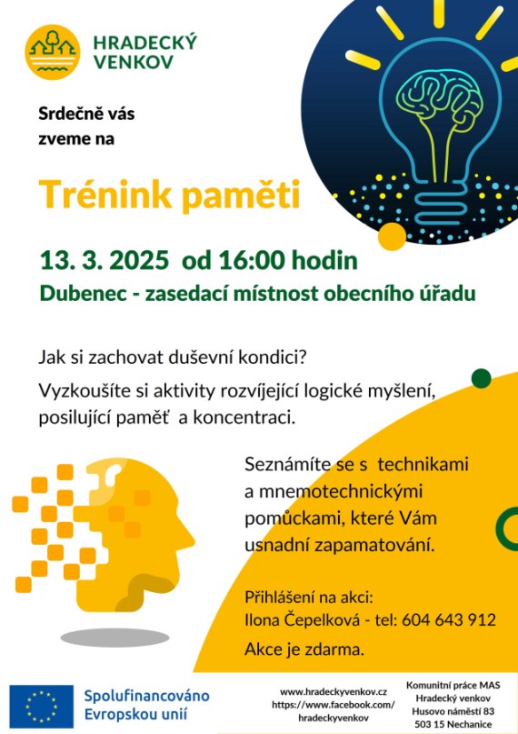 Trénink paměti 13.3.2025